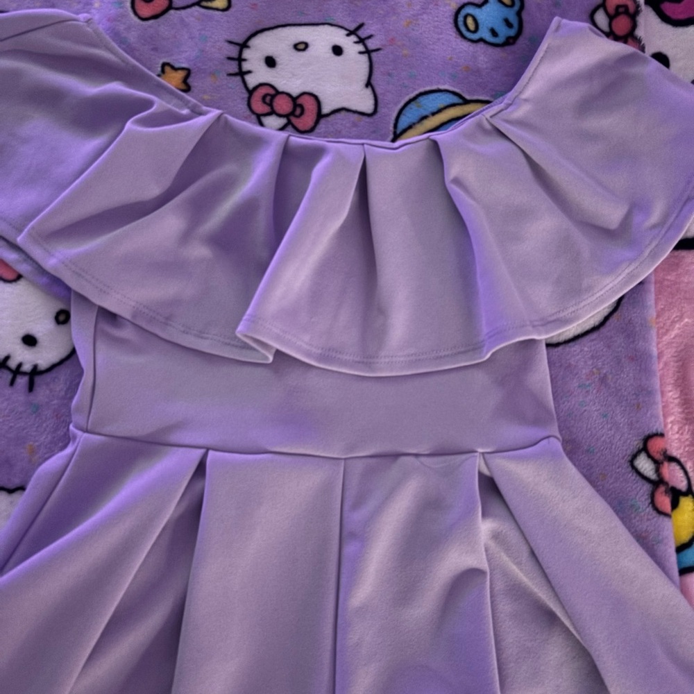 Purple Ruffle Romper - Picture 3 of 3
